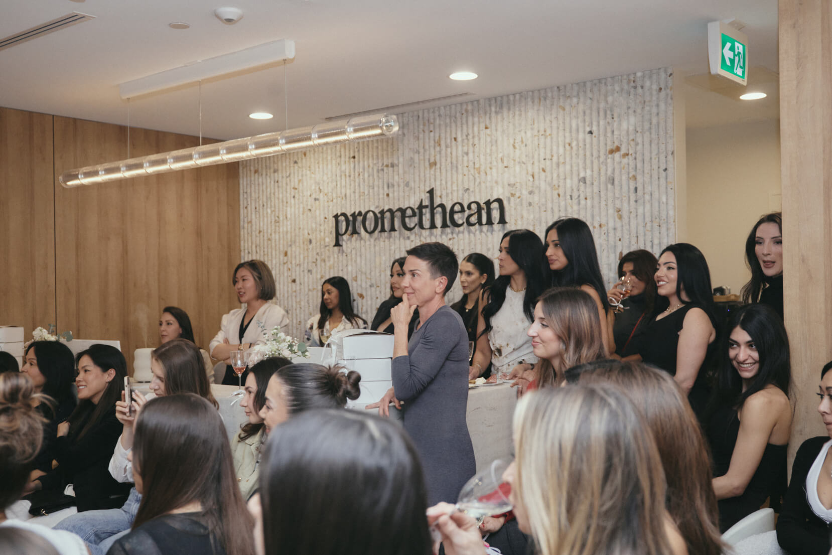 Patients and guests gathered at Promethean Clinic in downtown Vancouver