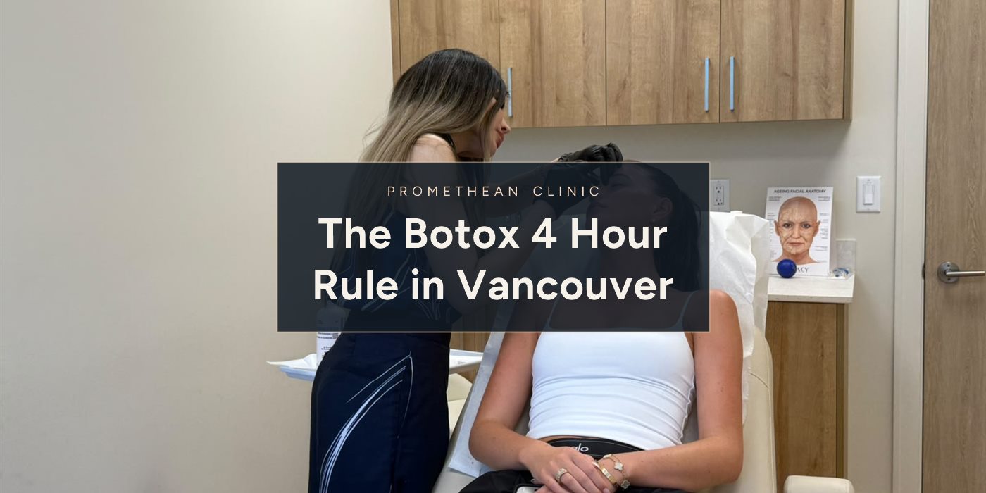 The Botox 4 Hour Rule in Vancouver. An injector treating the upper face at Promethean Clinic in Vancouver.