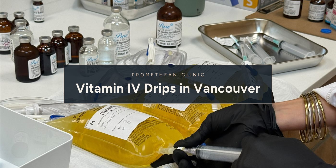 Vitamin IV Drips in Vancouver. Custom IV bags being compounded at Promethean Clinic in Vancouver.